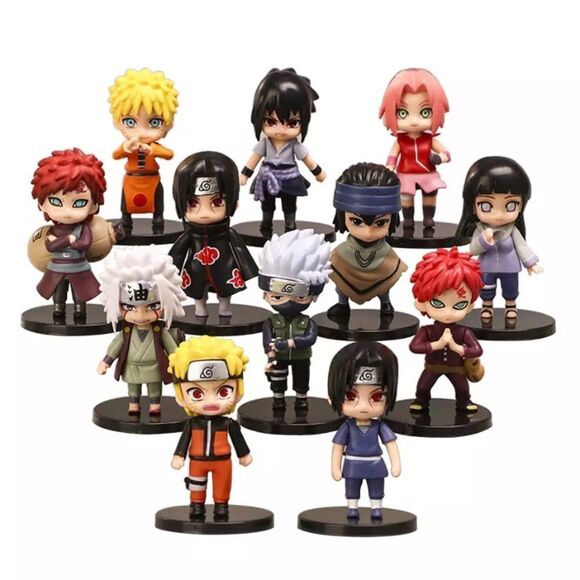 12PCS/SET Naruto Shippuden Figures (Hinata, Sasuke, Itachi, Kakashi, and more) - Picture 1 of 6